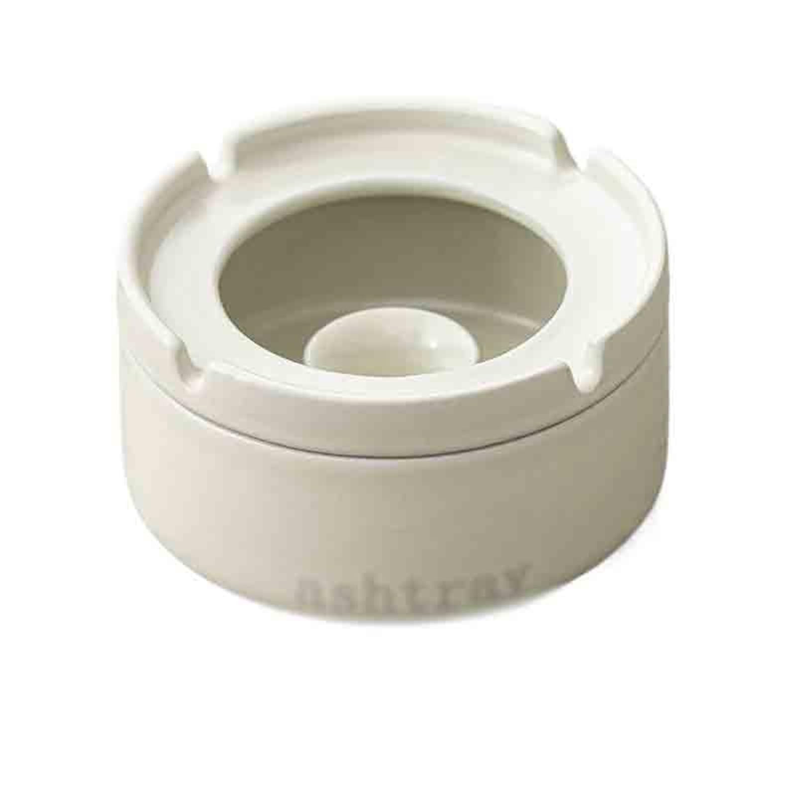 Indoor Decorative Ceramic Ashtray Home Office Decoration Available In Two Colors for Desktop(White)