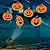Moukeren Halloween Projector Lights Outdoor 2-in-1 Rotating Patterns Projector Ocean Wave and Pattern Halloween LED Projection with Remote Control for House Yard Garden Landscape Lights(Pumpkin)