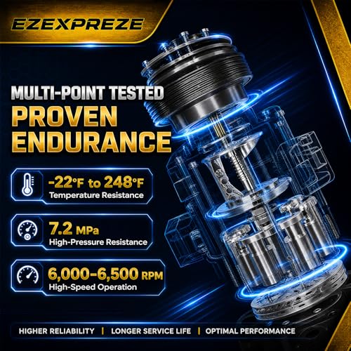 Image of Ezexpreze New AC Compressor with Clutch Fits for Honda Pilot 3.5 3.5L 2009-2015, Odyssey 2008-2017, Ridgeline 3.5L 2009-2014, Fits for Acura MDX 3.7L 2007-2013, ZDX 3.7L 2010-2013, without Manifold