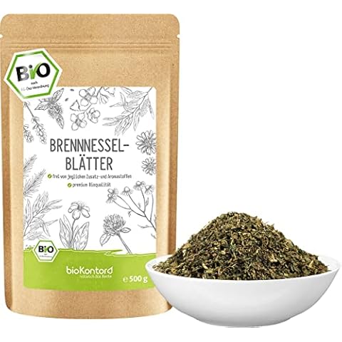Brennnessel Tee bio 500 g | Brennnesselblätter geschnitten aus kontrolliert biologischem Anbau | Kräutertee lose von bioKontor Cover