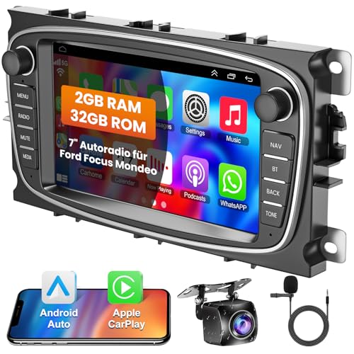 Android Auto Stereo für Ford Focus II C-MAX S-MAX Galaxy II Kuga Mondeo Built