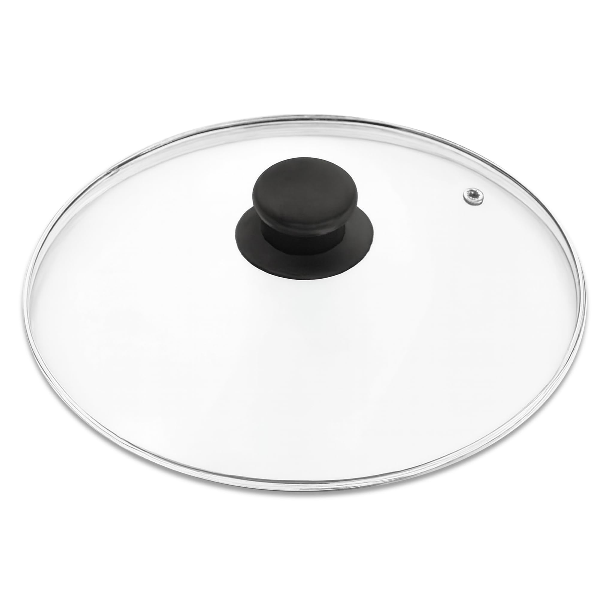 Long Lasting Glass Lid Cover, Replacement for Vented Frying Pan, Saucepan Cover for Kitchen (18 cm) (GlassLid#18cm)