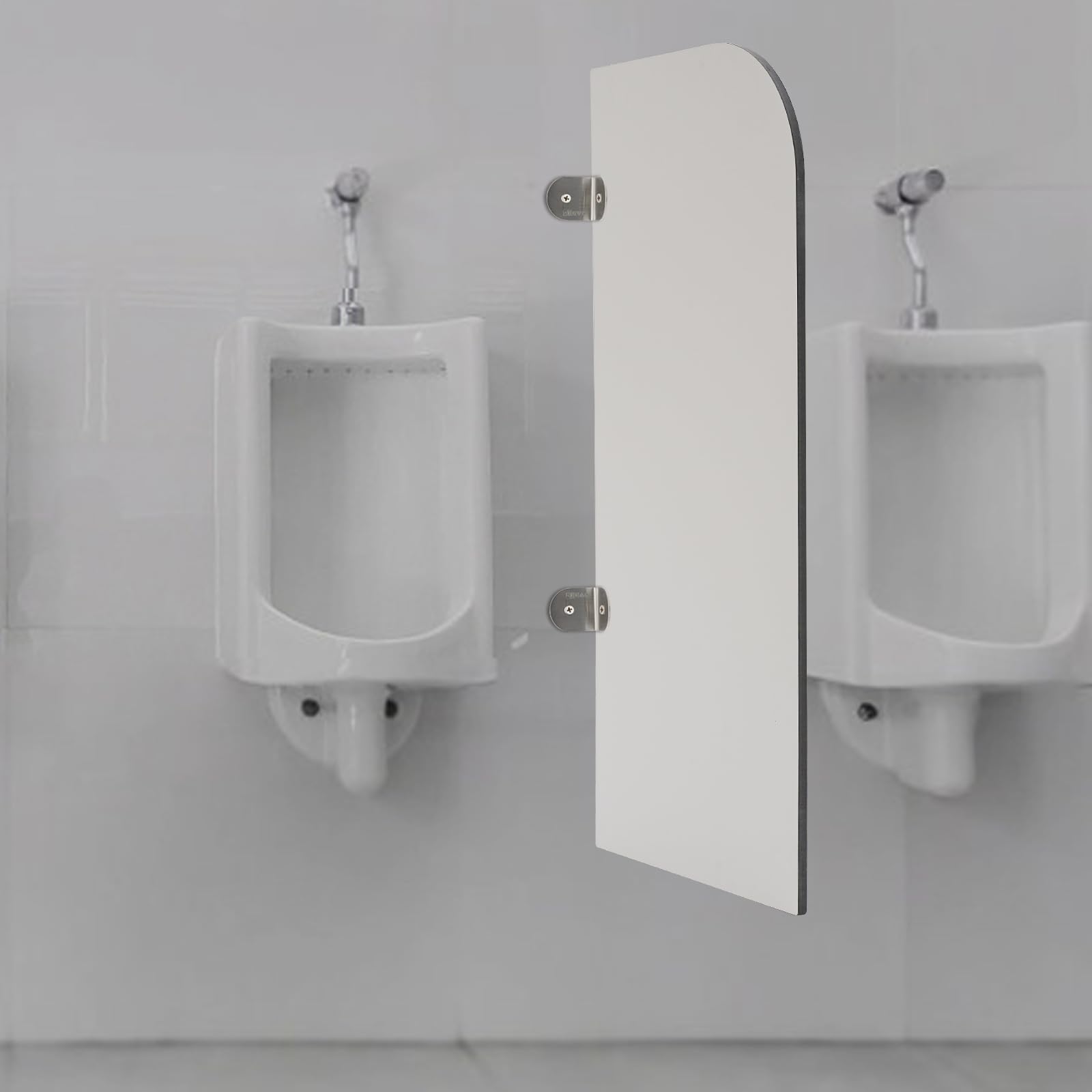 WOQLIBE Urinal Trennwand Toilettenabtrennung, 40 × 90cm Wandmontage Männer Urinal Trennwand, Urinal Trennwand Trennwand für Toiletten in Kinos, Hotels, Einkaufszentren, Bars (Runder Winkel)