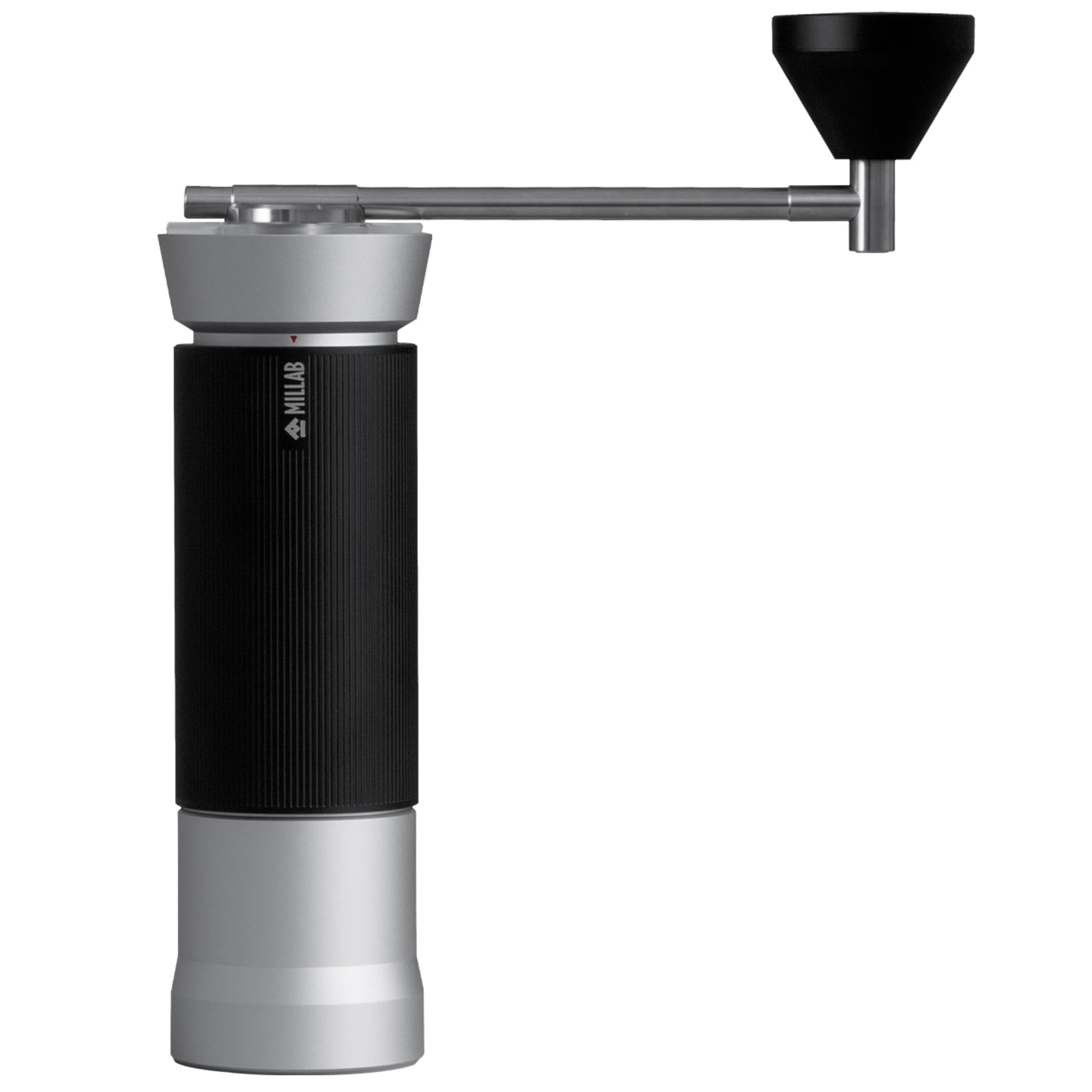 TIMEMORE X Millab M01 Manuelle Kaffeemühle mit externer Einstellung und Edelstahl-Ananas-Mahlwerk, Hochleistungs-Handkaffeemühle für vielseitige Anwendung, Silbern
