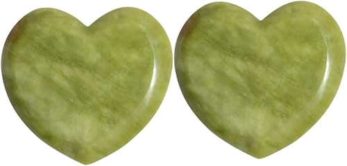 FOMIYES Tabla de raspado de jade, 2 piezas, tabla de jade Gua Sha, masajeador de raspado facial, accesorios de masaje, masajeadores de cuello,