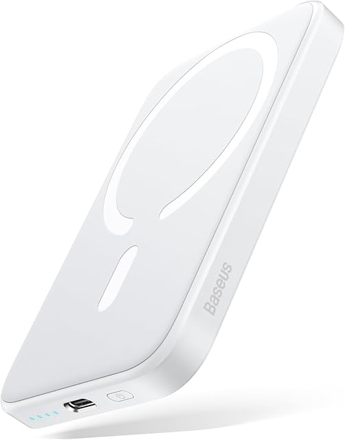 Baseus Iphone 14/13/12 Przenośny Powerbank, Biały, 6000 mAh