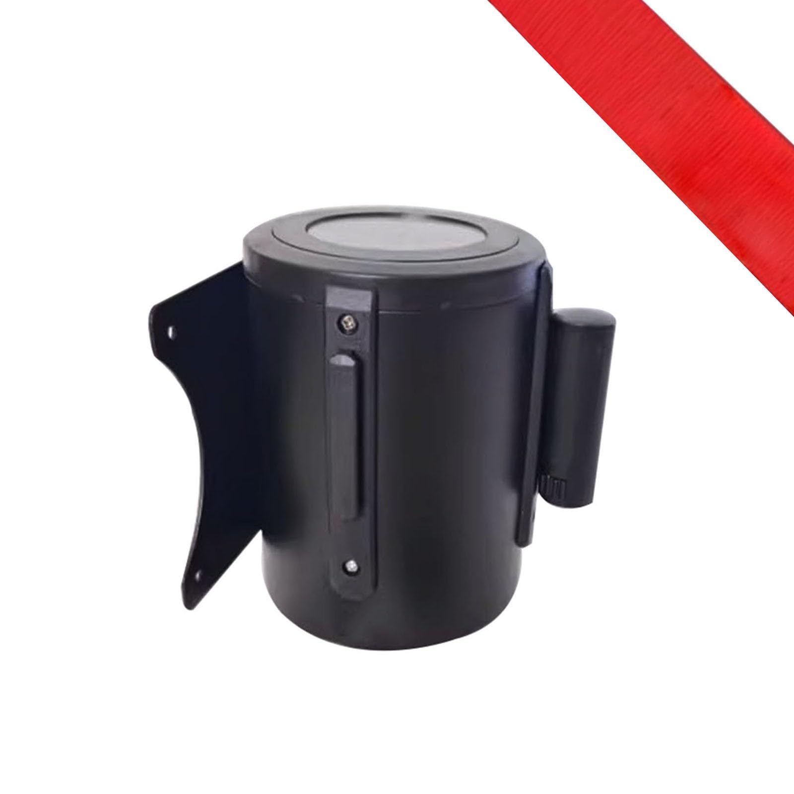 CAIFEXUE Red Retractable Belt Barrier, Carbon Steel Housing with Mounting Accessories,2/3/5/10M Wall Mount Safety Cordon Barrier/B/2M(6.6Ft)