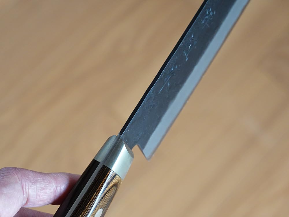 京都貞次作「青二鋼 菜切り両刃包丁」（刃長165cm、全長