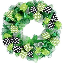St Patricks Wreath - Saint Patrick's Day Mesh Door Wreath