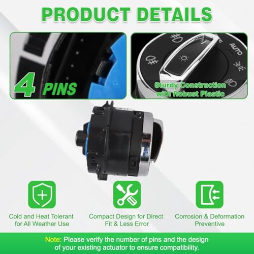 7P5941531F interruptor de faros antiniebla 4 pines para Porsche Macan 5
