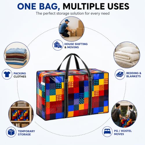 Image of Storite 4 Pack Printed Multi-Purpose Plastic Heavy Duty 152L Storage Bag