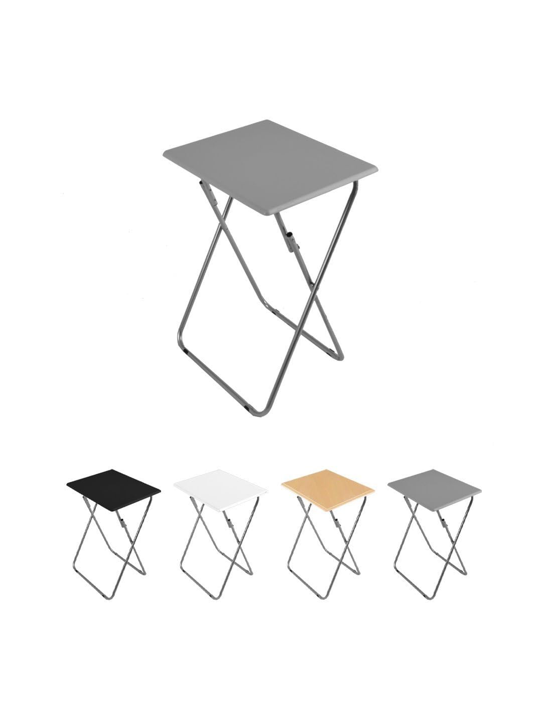 Jardin202 - Mesa Plegable Portátil Rectangular – Mesa Auxiliar Abatible 48 x 38 x 68 cm | Gris