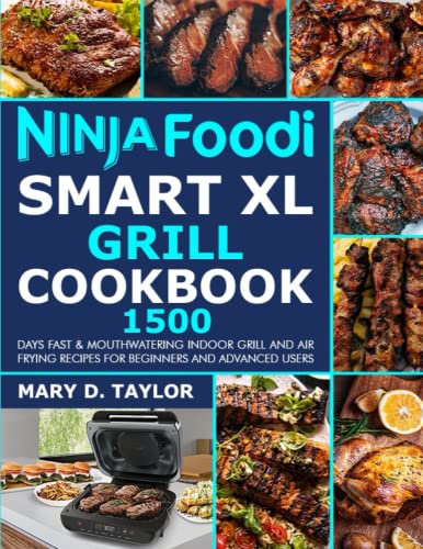 Bild: Ninja Foodi Smart XL Grill Cookbook: 1500 Days Fast & Mouthwatering Indoor Grill and Air Frying Recipes for Beginners and Advanced Users f�r 14,16 EUR (-6%) statt 25,45 EUR bei amazon.de