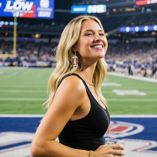 Football Earrings for Women Sports Ball Accessories Game Day Jewelry Football Fan Statement3