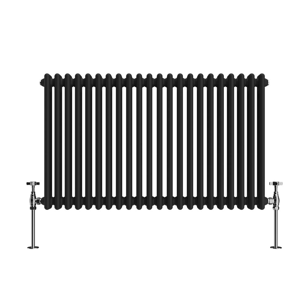 BlΓΌmme Traditional Radiator 2 Column Central Heating Bathroom Radiator Cast Iron Style Black 600 x 1010mm