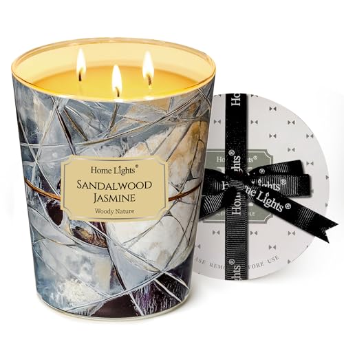 HomeLights Velas perfumadas | Large Jar 960g Vela de soja natural...