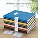 College Ruled Notebook, A4 Hardcover Leather Notebook for Work, Lined Notebook Journal for Women, Men, 192 Thick Paper, Lay Flat, Large Notebook with 2 Pockets, Professional Business Notebook, Green