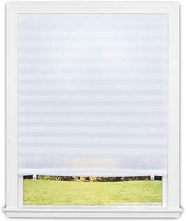 RediShade No Tools Original Light Filtering Pleated Shades White 48x72 Inch 2 Pack - Easy Trim Install Window Coverings