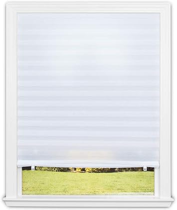 Redi Shade No Tools Original Light Filtering Pleated Fabric Shade White, 36" W x 72" L, 1 Pack