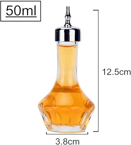 Miniatura 2 de Bitters Bottle - Botella de vidrio de 1.7 fl oz con tapa de acero inoxidable, herramienta profesional para hacer cócteles - DSBT0001