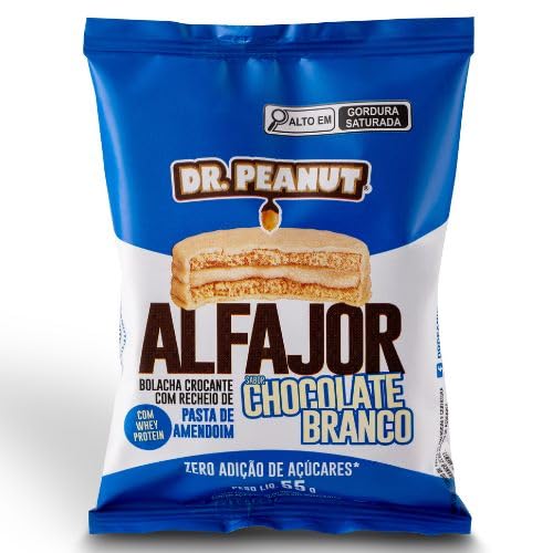Alfajor Dr. Peanut (Display 12 unid. 55g), Chocolate Branco