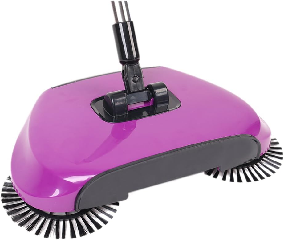 Household Automatic Hand Push Sweeper Broom without Electricity Multi-Functional Profession Vacuum Cleaner Sweeping Robot ,Dustpan and Trash Bin 3 in 1 Floor Cleaning System