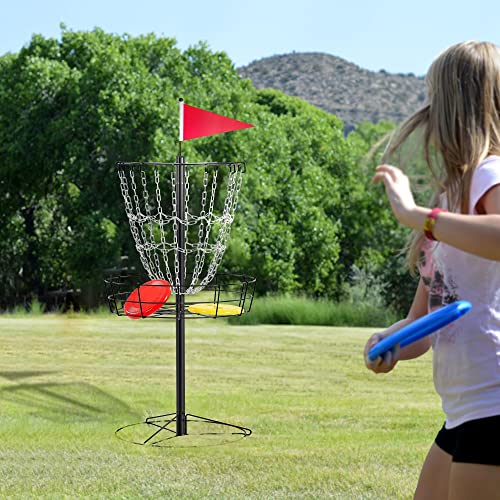 image for Yaheetech Disc Golf Basket Portable Disc Golf Practice Set w/Basket Ta