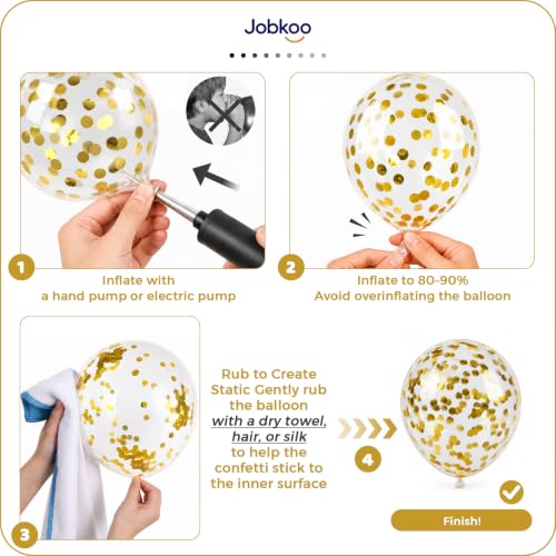 Image of Gold Confetti Balloons, Glitter Gold Balloon for Birthday Wedding Party