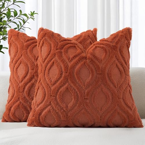 decorUhome Fall Throw Pillow Covers 18x18 Inch Set of 2,