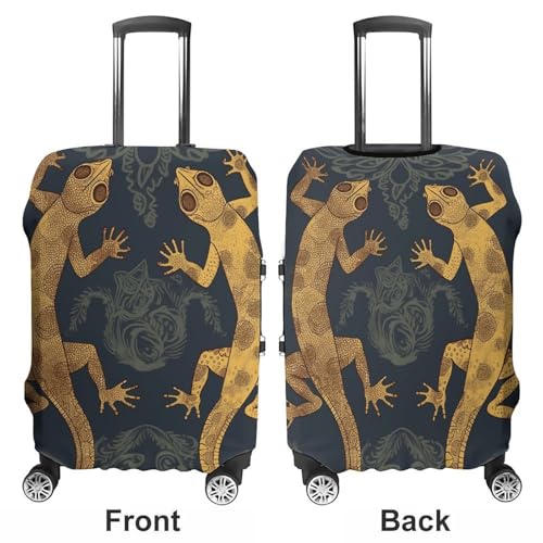 Gecko Lizards Luggage Cover, Washable Elastic Suitcase Cover Protector Fit 18-32 Inch Luggage3