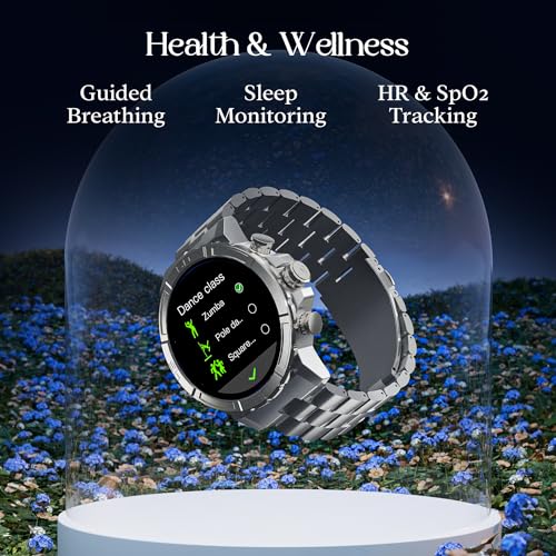 Image of Boat Enigma X700 Smart Watch w / 1.52 inch (3.8 cm) AMOLED Display,Premium Metal Body Design & Functional Crown,Advanced BT Calling,200+ Cloud Watch Faces,World Clock, HR & SpO2,IP67(Silver Chrome)