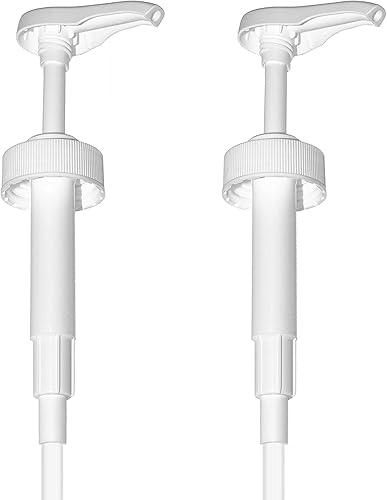 Dispensador de bomba de galón blanco, para jarras de plástico o vidrio de 1 galón y recipientes de desinfectante, loción, champú, acondicionador (2)