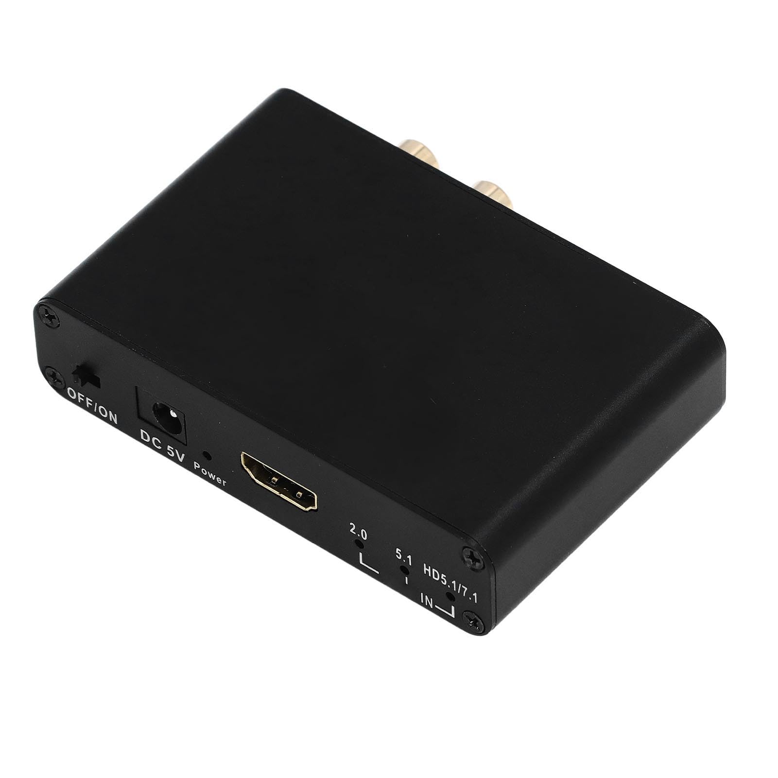 Convertitore Audio, Alta Definizione 192KHz Estrattore Stereo Analogico Interfaccia Multimediale Uscita 5.1/7.1 for Home Theater Gaming Musica