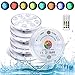 Produktbild 13-LED Unterwasser Licht IP68 Wasserdichtes Poolbeleuchtung mit Drahtlos Ferngesteuerten 16 Farbe RGB Hohe Helligkeit Dekorative Licht für Zuhause Pool Garten Teich Aquarium Home Partys (4 Stk)