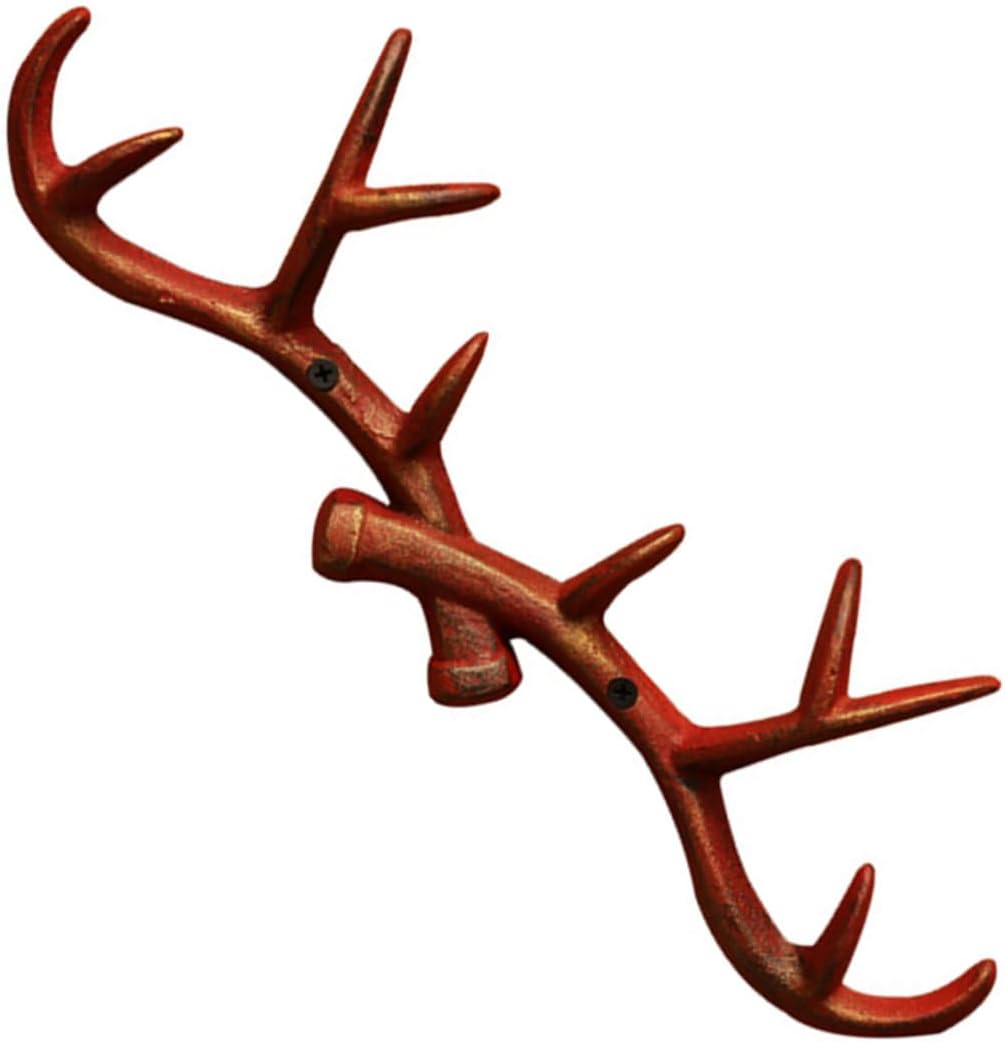 DECHOUS Deer Antler Pendant Decor Winter Scarf Animal Wall Hooks Deer Ornaments Towel Holder