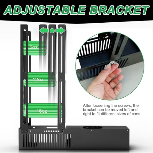 AZXILE Electric Can Crusher, 16oz&12oz Automatic Can Crusher, Automatic Can Eject,Can Fill 8 Cans at a Time, Heavy Duty Can Crushers for Recycling Aluminum Seltzer, Cola,Beer Cans and Plastic Bottles