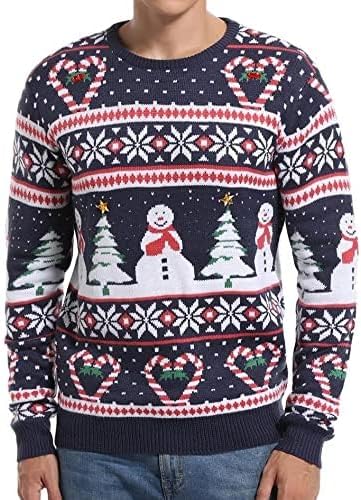 *daisysboutique* Men's Holiday Reindeer Snowman Santa Snowflakes Sweater - Image 8