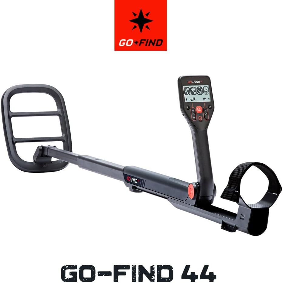 Minelab GO-FIND 44 Lightweight and Compact Metal Detector with 10-Inch Waterproof Coil (Black) Bundle with Minelab 3226-0002 Pro-Find 15 Pinpointer Metal Detector (Gold) (2 Items)