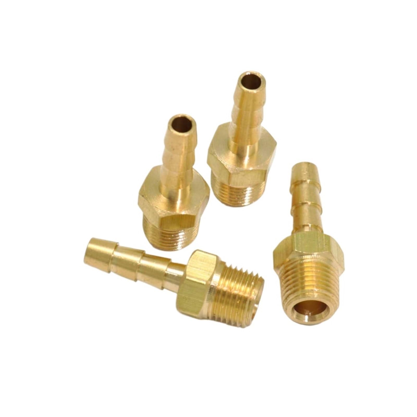 Acoplamiento de conexión de púas de latón de 3/16" de diámetro Interior de Manguera x 1/8" NPT Macho(Pack of 500)