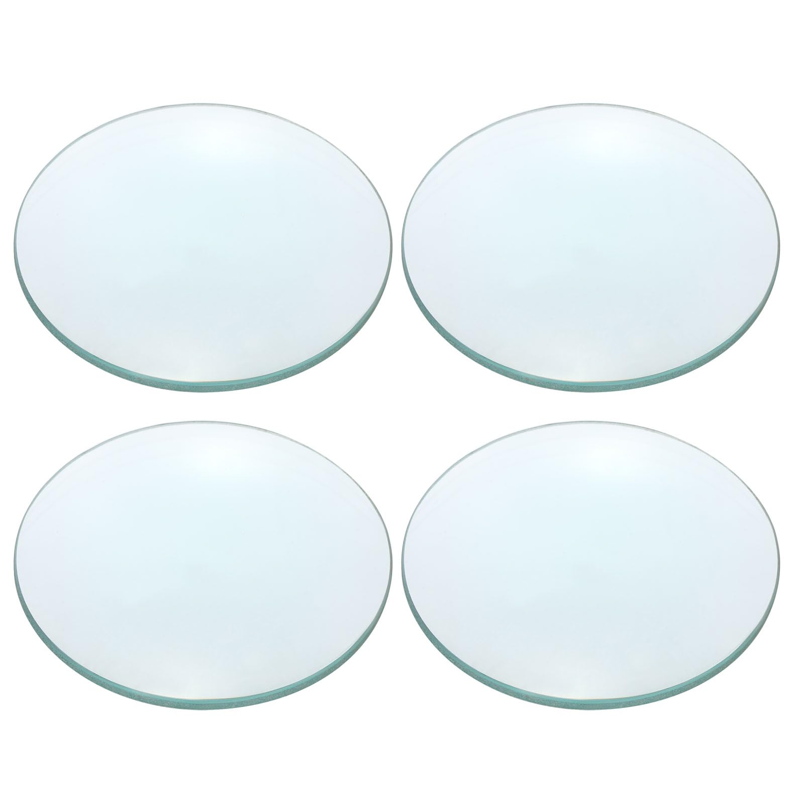 PATIKIL Concave Lens, 180mm Focal Length 84mm (3.3") Diameter Round Glass Magnifying Telescope Lens Trial Set Ground Edge for Lab Physics Class Optics Scientific Experiments, Cyan, 4Pcs