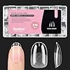 Beetles Gel Nail Tips Short Oval 576Pcs, 12 Sizes Pre-Shaped Half Matte Press On Nails Gelly Tips False Nails for Gel Full Cover False Nails Home DIY Nail Salon Gifts for Girls Women