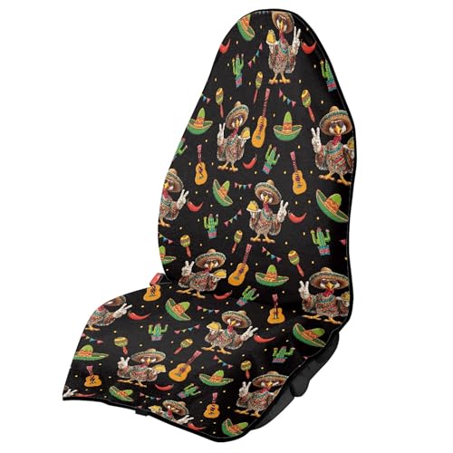 Image of penstroll Car Sports Towel Seat Cushion with Sweatproof Seat Protection Design for Cars, Trucks, Vans, and SUVs-Guitar Donald Duck Cartoon
