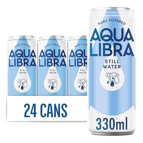 Aqua Libra Still Water, 330 ml, Pack of 24 Cans