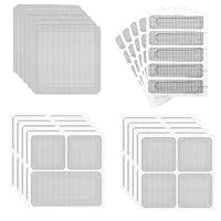 Fliegengitter Reparatur Set 65 Stück, 4 Größen Fensterbildschirm-Reparaturband, Insektenschutz Fliegengitter Fenster Reparatur Klebeband,Verhindern Moskitos Insekten,Stark Selbstklebend Glasfaser,Grau