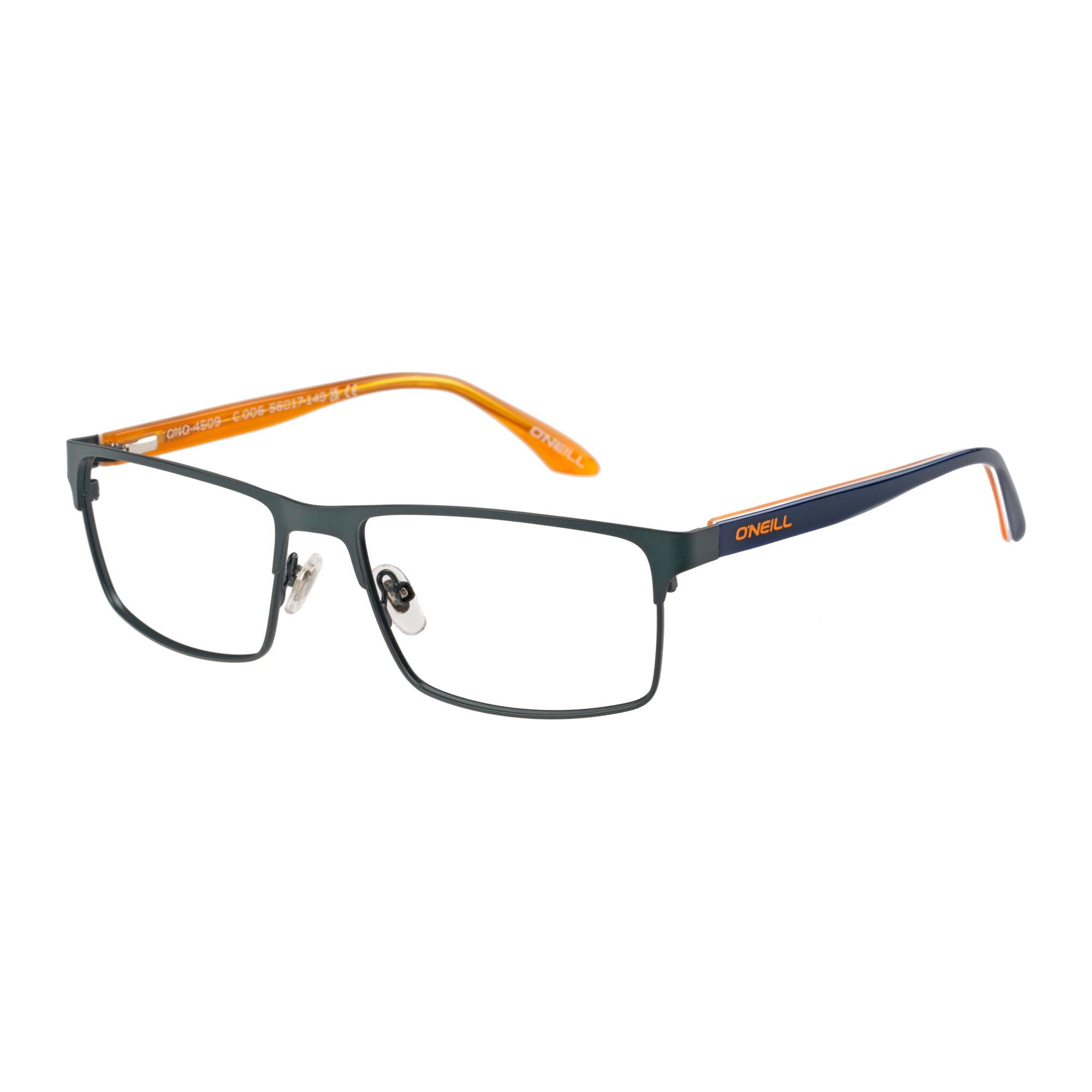 O'Neill Brille mit Sehstärke für Herren optional mit Sonnenbrillentönung oder Blaulichtfilter, Rechteckig, gefertigt aus Edelstahl (inklusive Brillenetui)