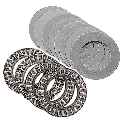 PRETYZOOM Industrial Needle Roller Thrust Bearings Set of 4 High Temp Wear Resistant Heat Resistant Axial Roller for Machine Parts