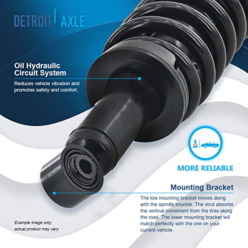 Image of Detroit Axle - 4WD Front 10pc Struts Kit for 96-02 Toyota 4Runner, Struts & Coil Spring Tie Rods Sway Bars Lower Ball Joints 1996 1997 1998 1999 2000 2001 2002 Replacement Suspension