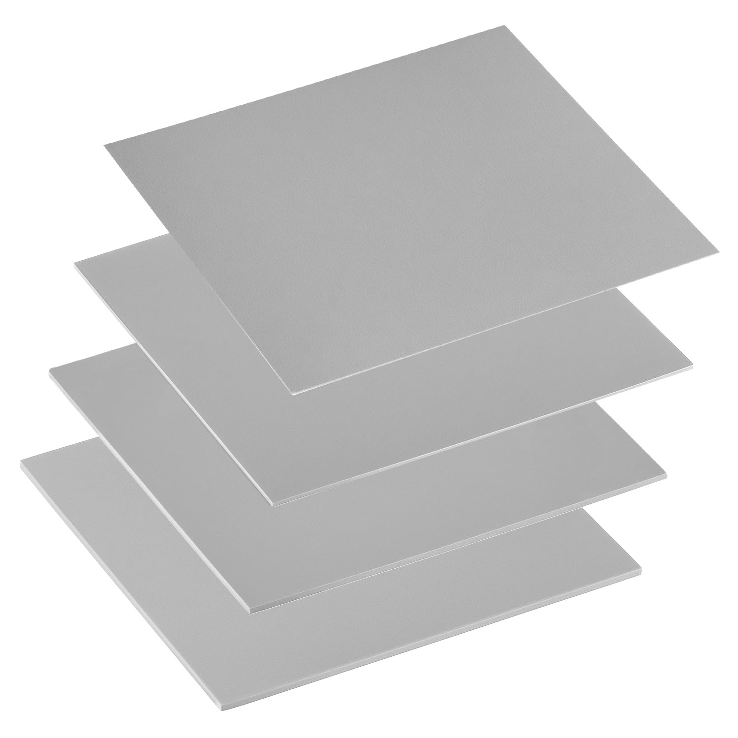 QWORK® 4 szt. Podkładki termiczne 13W/m.K 100x100mm, 0,5/1/1,5/2 mm Nieprzewodząca silikonowa folia do rozpraszania ciepła na GPU, procesorze, SSD M.2, laptopach i konsolach