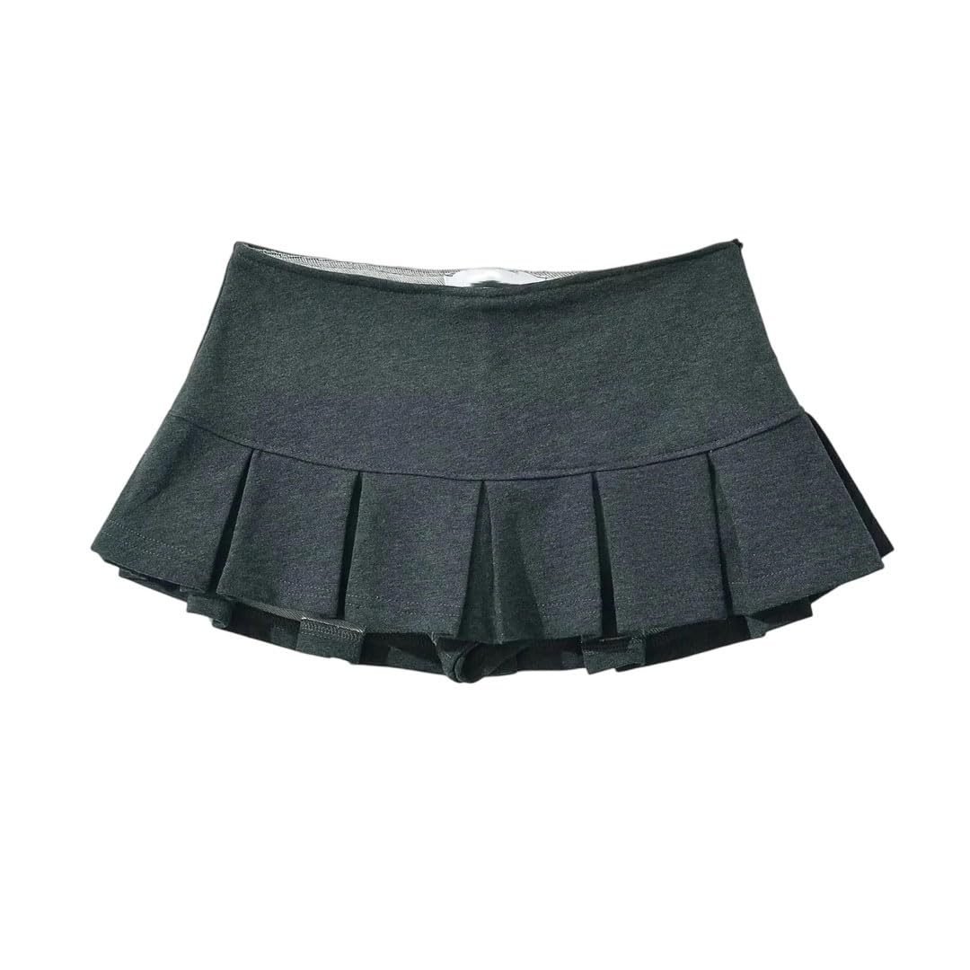 Womens Terry Fabric Low Waist Mini Skirt