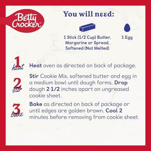 Image of Betty Crocker Chocolate Chip Cookies, Cookie Baking Mix, 17.5 oz, 12 Pack